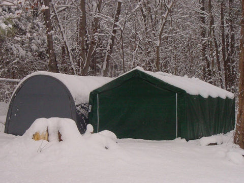 Image of Rhino Shelter 12’W x 40’L x 8’H – (Extended Round Style)