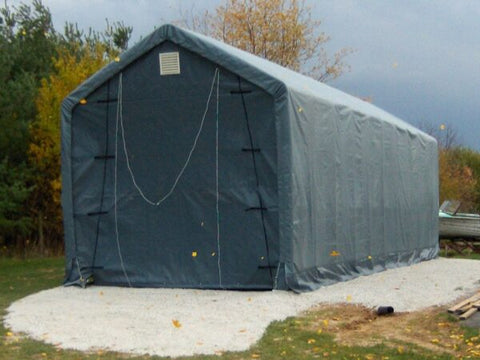 Image of Rhino Shelter 14’W x 42’L x 17’H – (Peak Style)