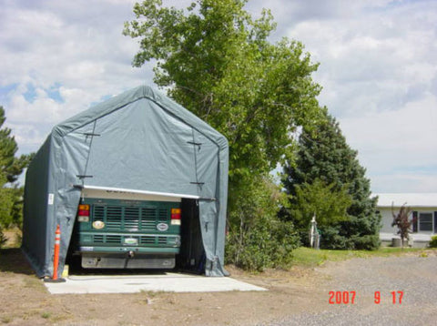 Image of Rhino Shelter 14’W x 42’L x 17’H – (Peak Style)