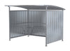 Vestil Galvanized Multi Duty Bicycle Shelter 95-1/2 In. x 120 In. x 90-1/16 In. Silver