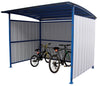 Vestil Steel Multi Duty Bicycle Shelter 95-1/2 In. x 120 In. x 90-1/16 In. Blue/White