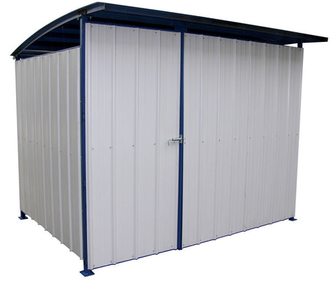 Image of Vestil Steel Multi Duty Shed with Front Doors 95-1/2 In. x 120 In. x 90-1/16 In. Blue/White