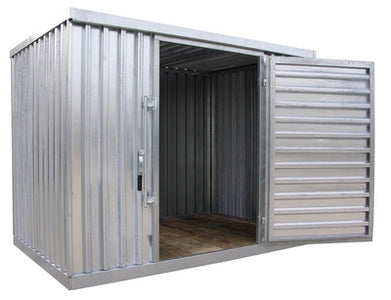 Vestil Galvanized Steel Single Storage Building 2,750 Lb. Floor Capacity Gray